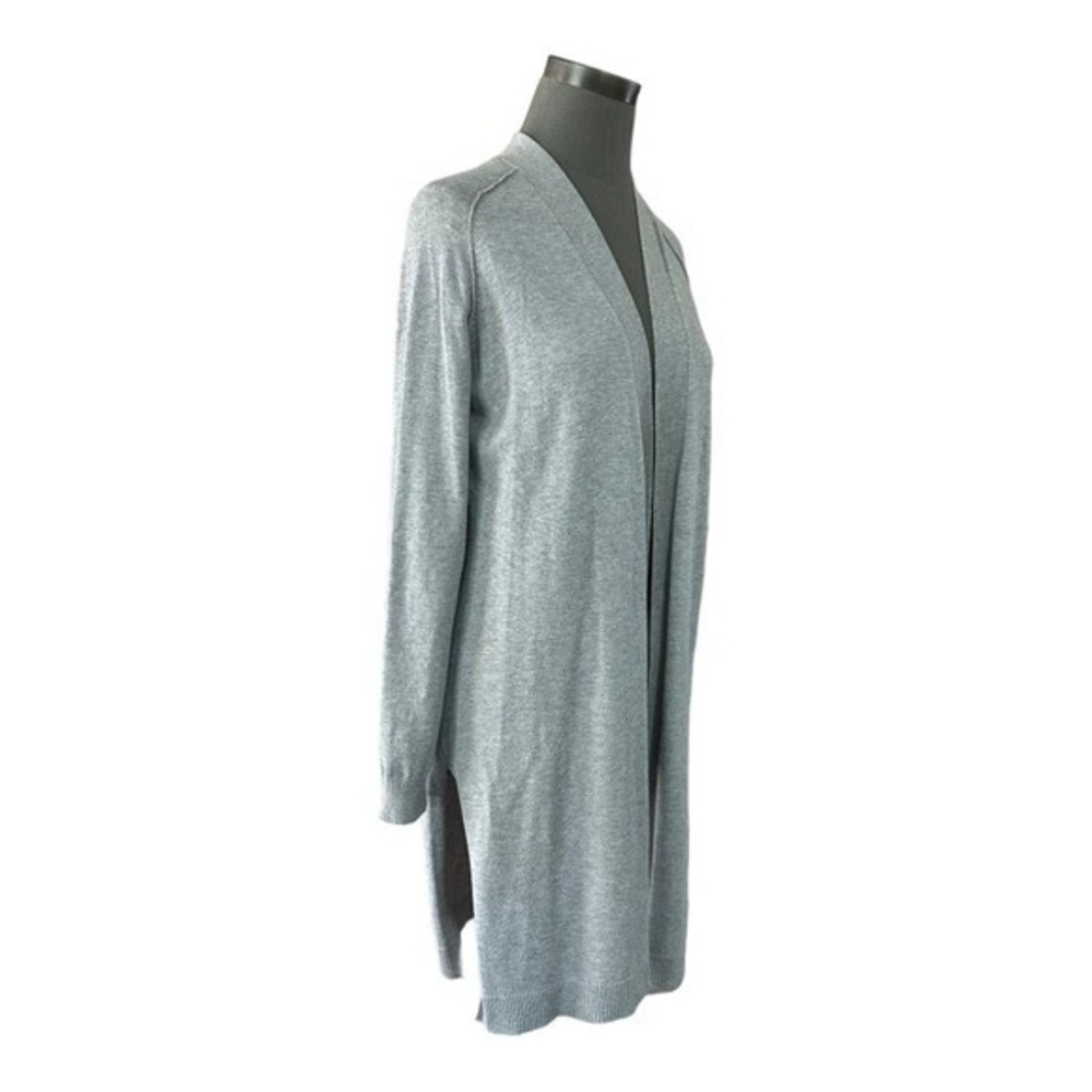 89th & Madison Open Front Knit Duster Cardigan Gray Womens Size M - Picture 4 of 7